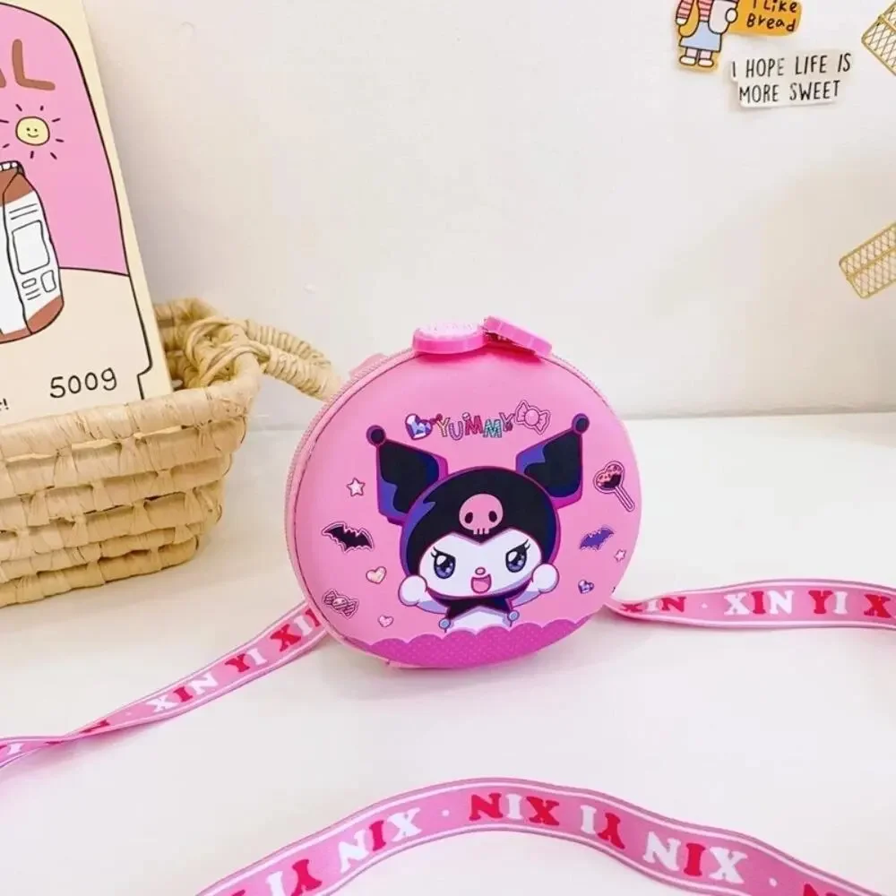 Kuromi Pink Round Crossbody Bag